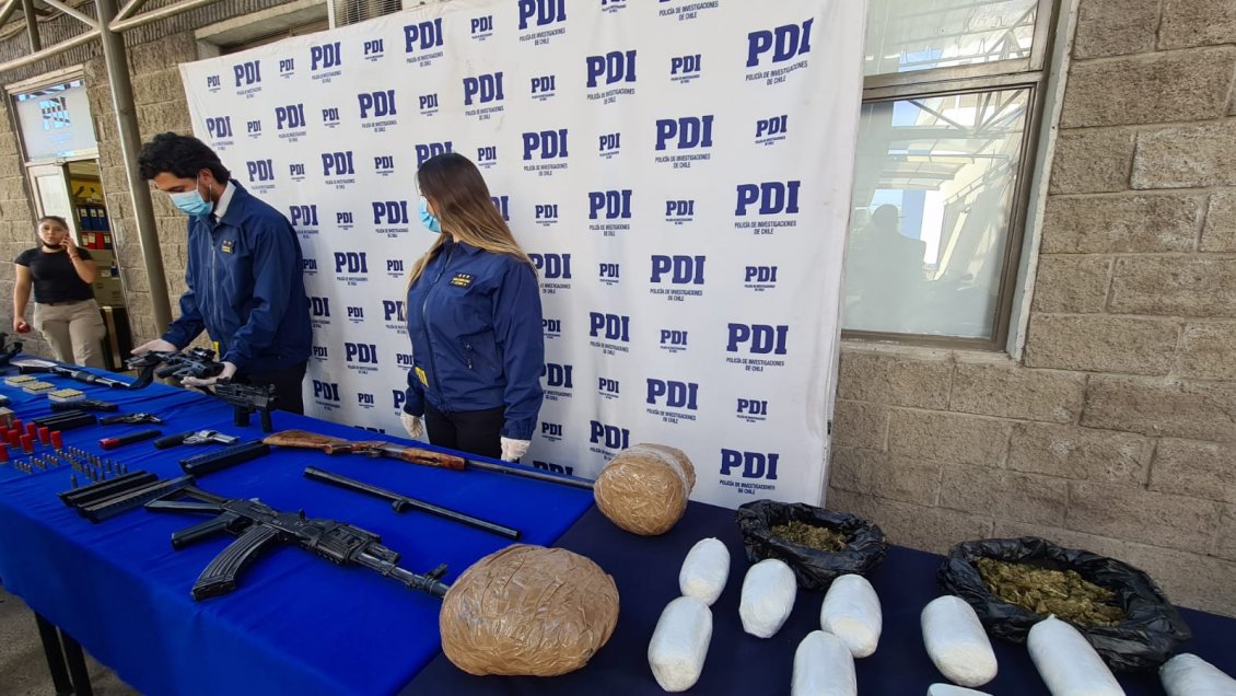 Drogas y armas: 11 detenidos tras masivo operativo de la PDI en tres comunas de O'Higgins