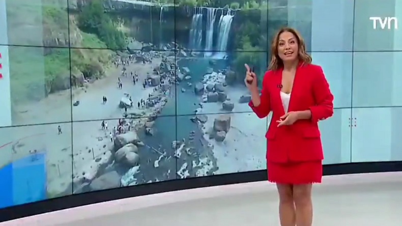 Salto del Laja: El lapsus en vivo de Constanza Santa María que sacó risas en las redes
