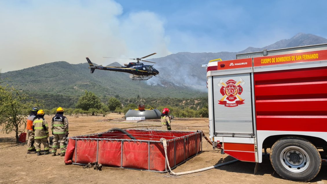 Incendio forestal en Chimbarongo y San Fernando ha consumido más de dos mil hectáreas