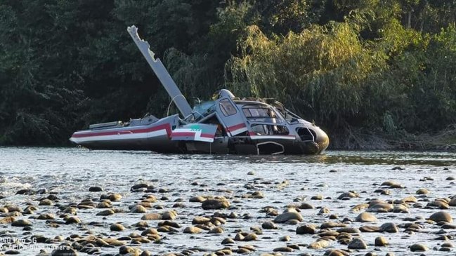 Helicóptero de Conaf cayó en río de Los Ángeles