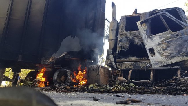 Diecinueve camiones fueron quemados en la comuna de Mariquina