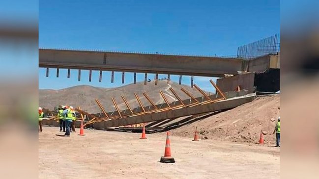 Dos trabajadores murieron al desplomarse una viga de concreto en obras de ruta de Calama