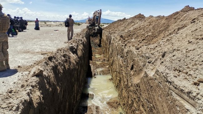 Culminan trabajos de la zanja que se extendió por más de 650 metros en la frontera