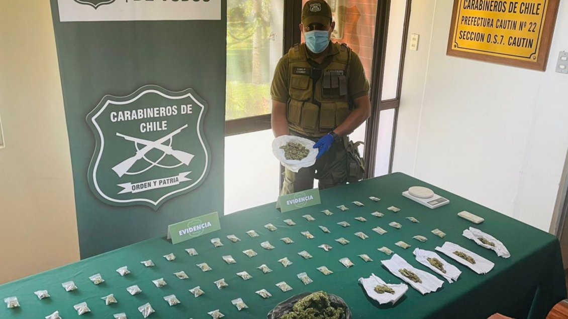 Sujeto que hacía delivery de drogas fue detenido en Temuco