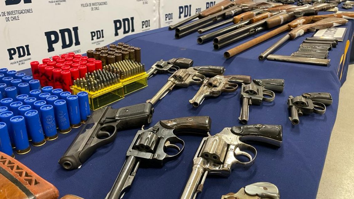 PDI y Fiscalía incautaron 54 armas de fuego en la Región de Los Lagos