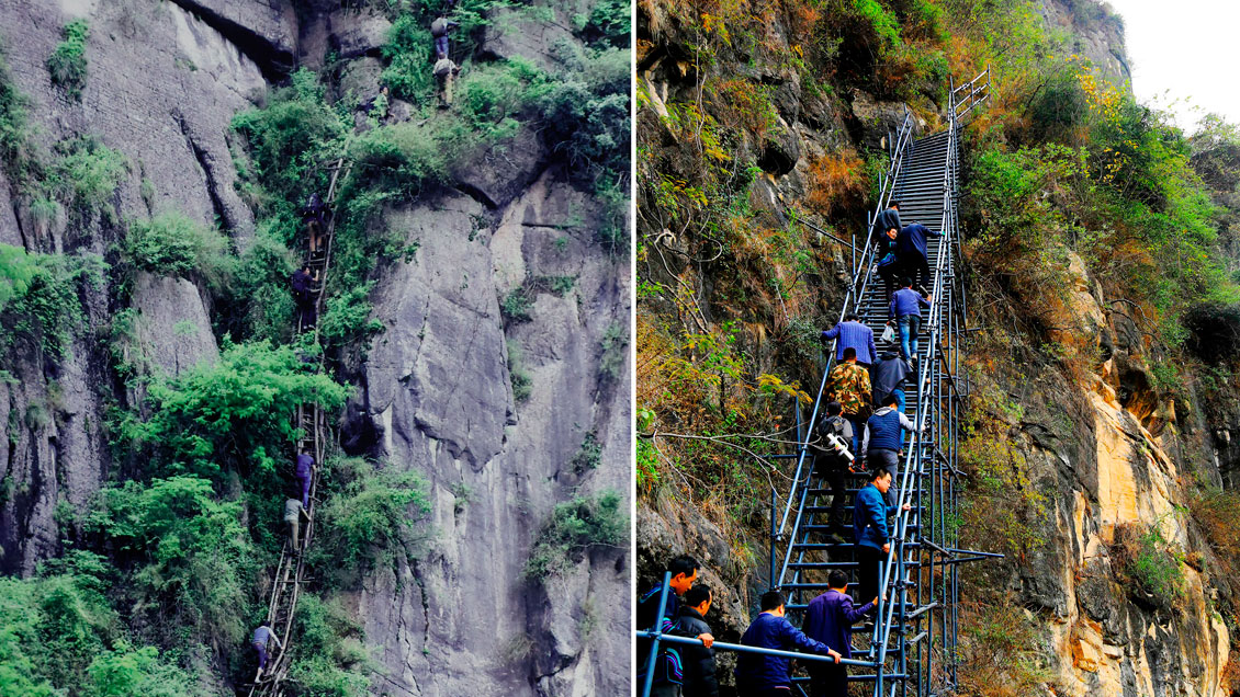 Una escalera para salir de la pobreza en China