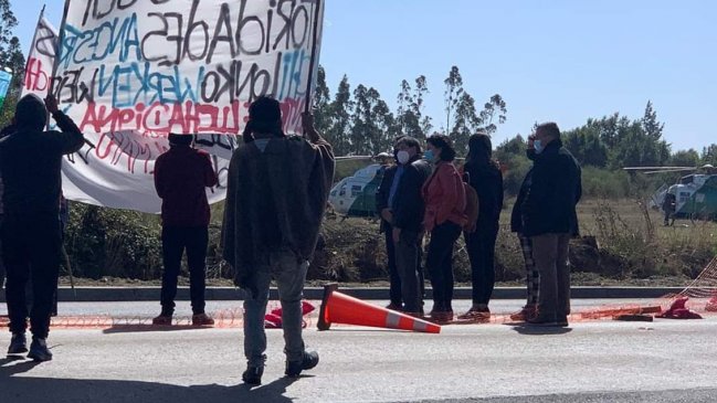 Barricadas y manifestantes impidieron llegada del subsecretario Monsalve a Cañete