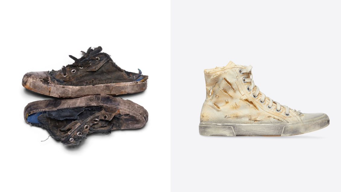 Trolean a Balenciaga por vender zapatillas destrozadas que superan el millón de pesos
