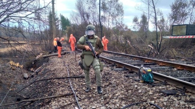 Carabineros detuvo a pareja que sacaba pernos de la línea férrea en Collipulli