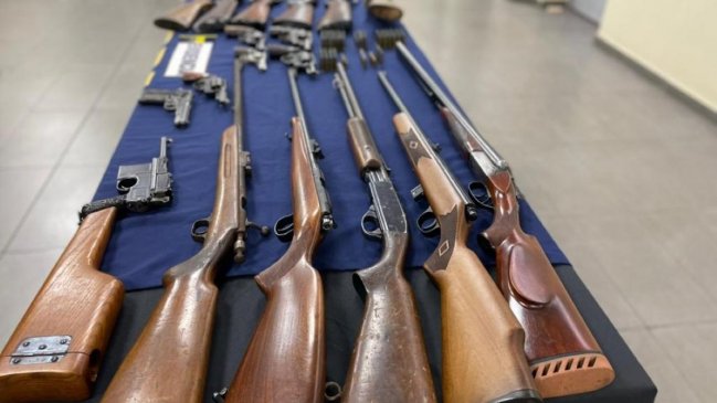 PDI recuperó 18 armas de fuego tras redada en un centenar de casas en Temuco