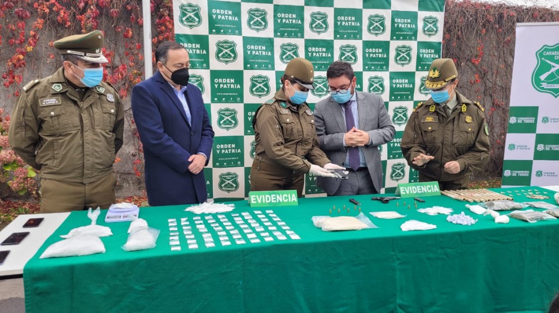 OS7 detuvo a tres personas e incautó más de 10 mil dosis de droga en Chillán y Pinto