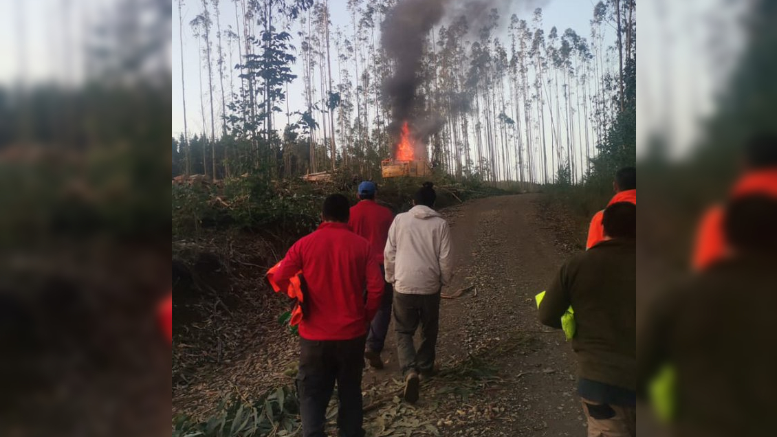 Primer atentado incendiario en el Biobío bajo el estado de excepción 