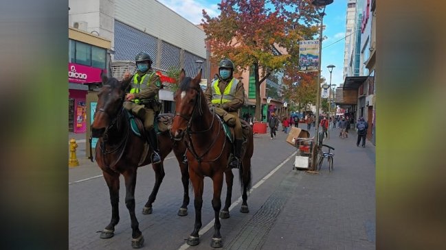 Carabineros copó el centro de Concepción para evitar la instalación de ambulantes