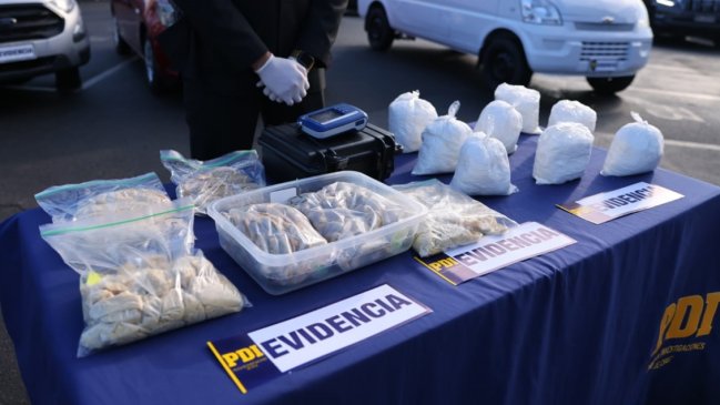 PDI decomisó más de 40 kilos de cocaína desde laboratorio clandestino en San Miguel
