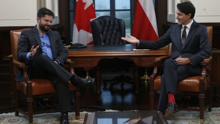   La reunión bilateral entre Boric y el primer ministro canadiense Justin Trudeau 