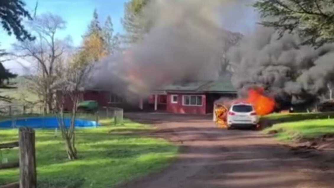 Ataque incendiario afectó a fundo de Juan Sutil en Galvarino
