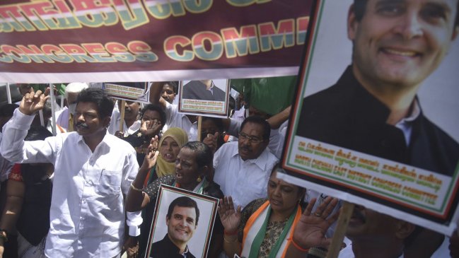 Protestas en India por un caso de corrupción en el que implican a la familia Gandhi