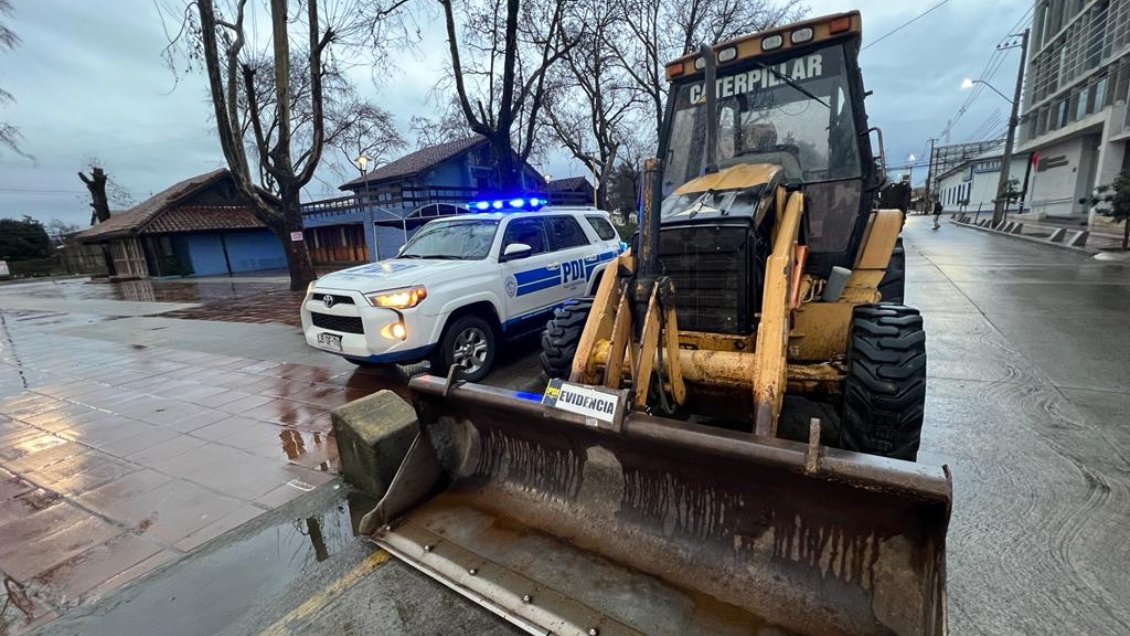 PDI encontró en menos de 24 horas una retroexcavadora robada en Maule