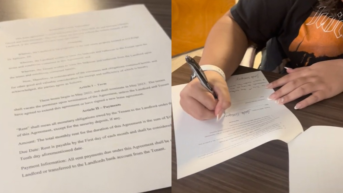 Madre hace firmar un contrato de arriendo a su hija de 18 años para que pueda seguir viviendo en su casa