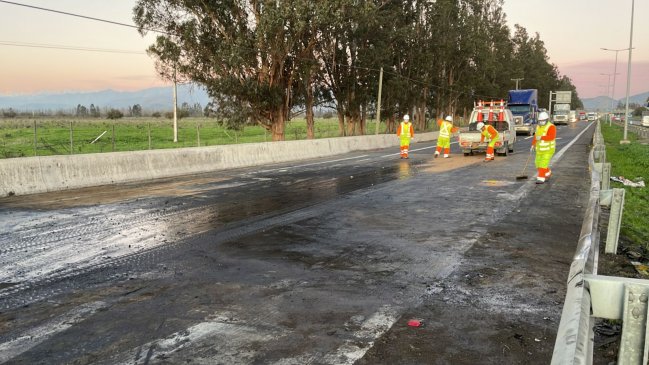 Retiran de la Ruta 68 camiones involucrados en accidente: Siat de Carabineros investigará causas
