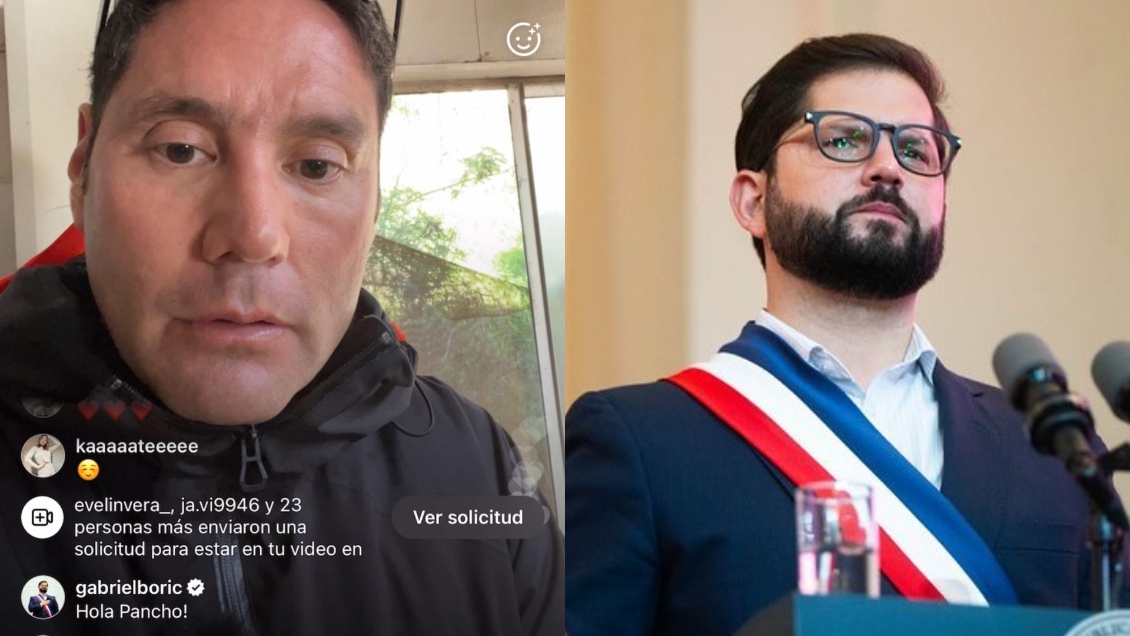 La sorpresa de Francisco Saavedra ante aparición del Presidente Boric en transmisión en vivo