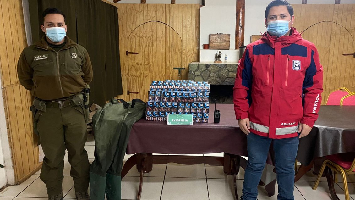 Detienen a sujeto que intentó ingresar al país 500 cajetillas de cigarrillos