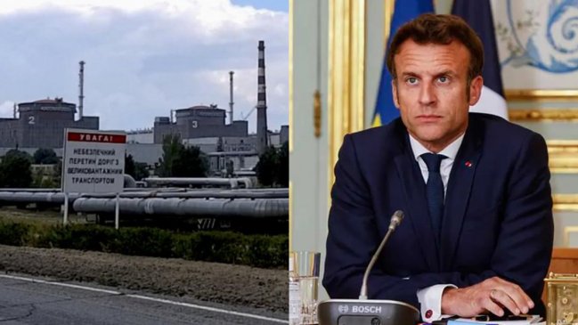 Macron urgió a las tropas rusas que dejen la planta de Zaporiyia para evitar una catástrofe nuclear