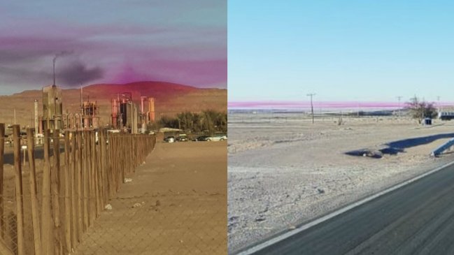 Autoridades monitorean evento que dejó una nube púrpura de vapor de yodo en Pozo Almonte