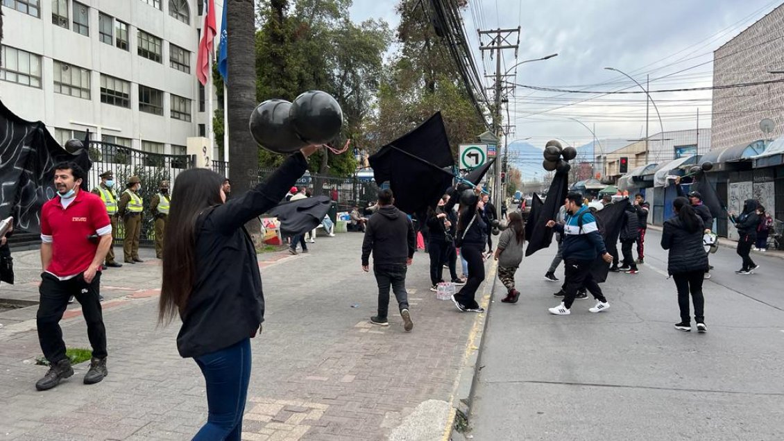 Comerciantes ambulantes protestaron en centro de Rancagua