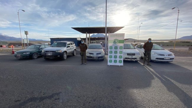 Carabineros interceptó caravana de vehículos que intentaba salir ilegalmente de Chile