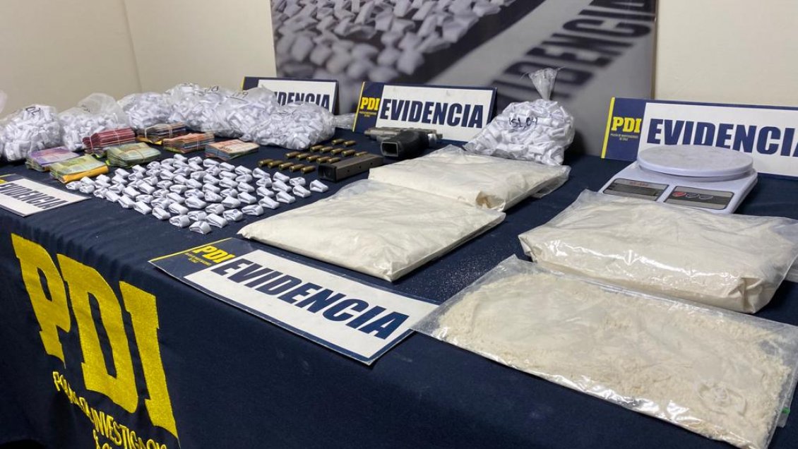 Talca: PDI incautó 90 millones de pesos en cocaína