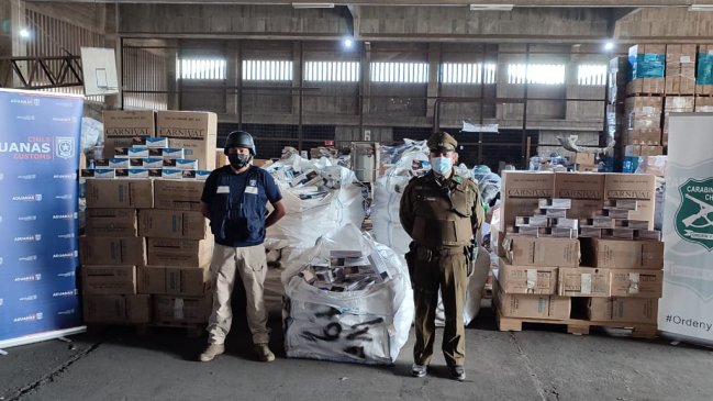 Carabineros decomisó en Arica 40 mil cajetillas de cigarrillos avaluadas en casi 80 millones de pesos
