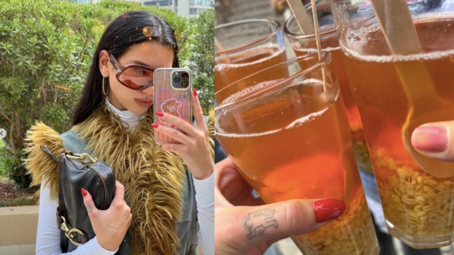 Probó el mote con huesillo: Así se prepara Dua Lipa para su show en Chile