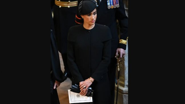 Captan a Meghan Markle llorando durante el funeral de Isabel II