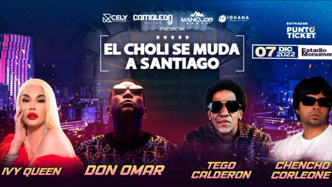 El Choli se muda a Santiago: El masivo festival de reggeaton que recibirá el Estadio Monumental