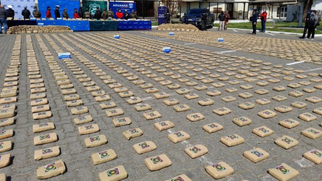 Una tonelada y media de marihuana colombiana que entró por Valparaíso fue incautada en Quinta Normal