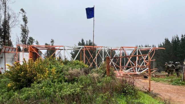 Atentado derribó torre de vigilancia forestal en la Provincia de Malleco
