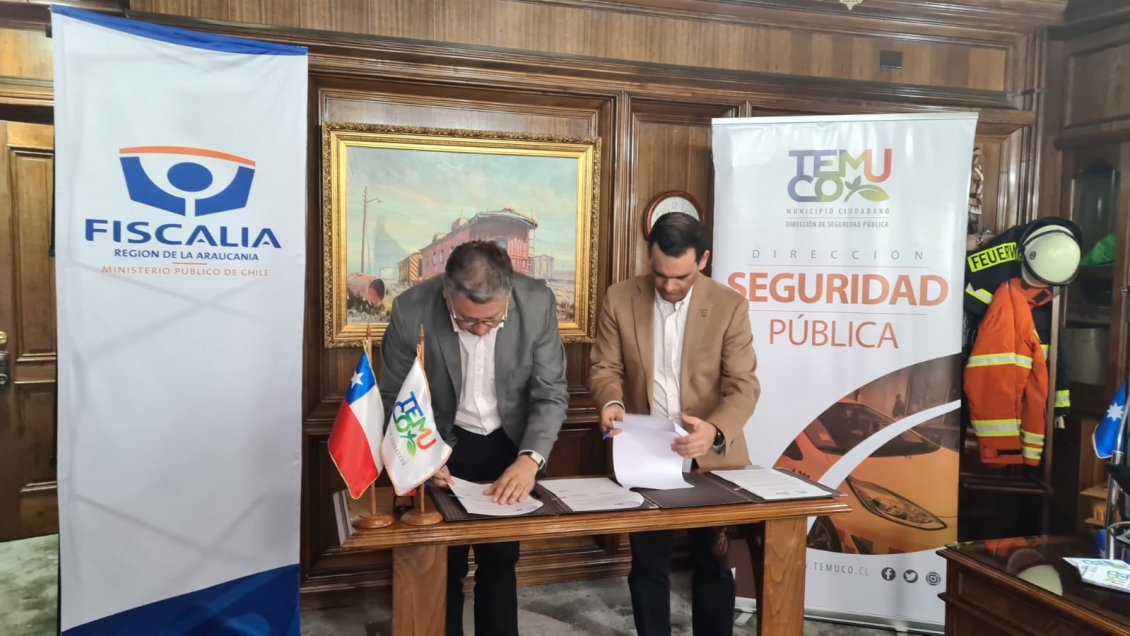 Municipio y Fiscalía firman convenio para colaborar en combate al delito en Temuco