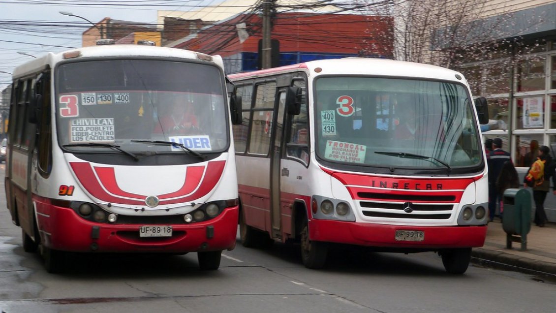 Choferes de microbuses paralizaron actividades en Temuco