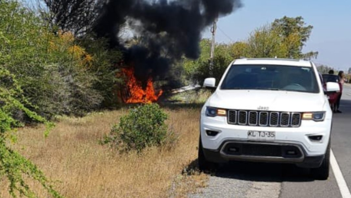 Avioneta capotó en Colina y dejó dos personas lesionadas