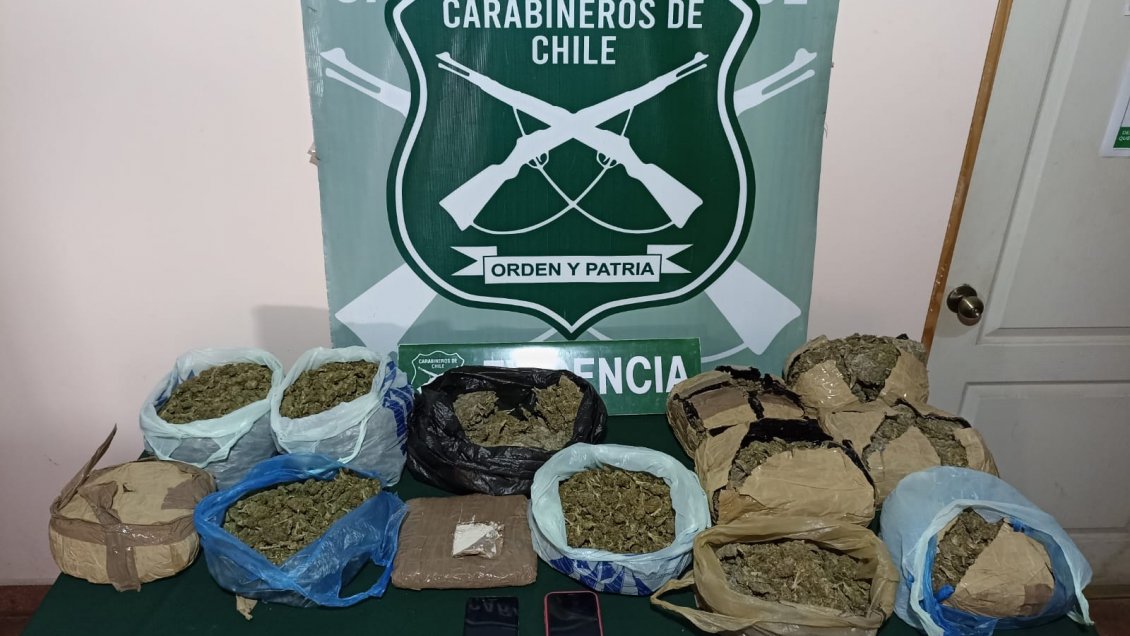 Carabineros incautó droga avaluada en 165 millones de pesos en Arica