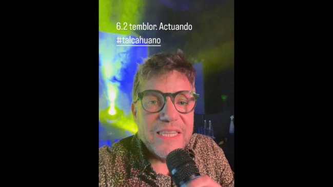 Temblor pilló en show en vivo a Pablo Zúñiga: 