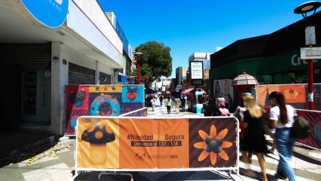 Municipio instaló rejas en el centro de Arica para controlar el comercio irregular