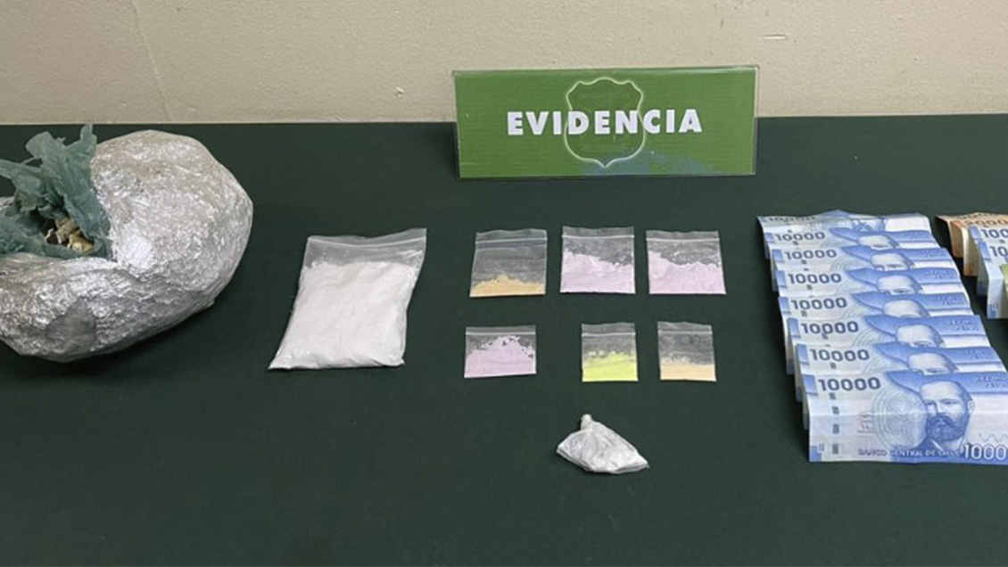 Perra Laika del OS-7 detectó importante cantidad de droga en Teno