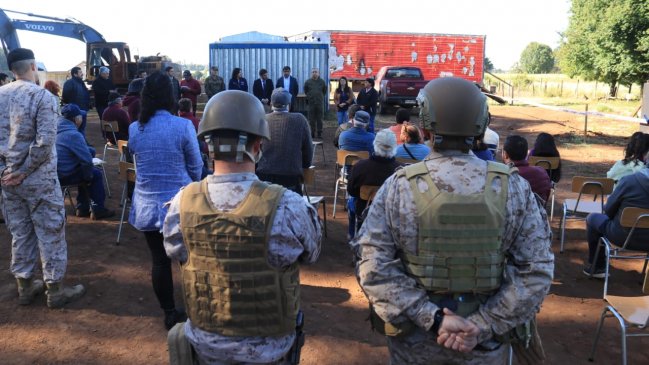 Con resguardo militar se retomarán obras de agua potable en comunidad mapuche de Victoria