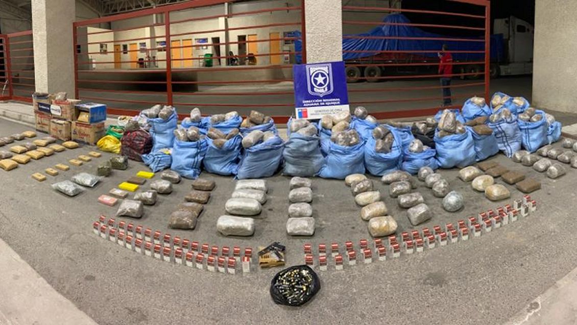 Aduanas incautó más de una tonelada de droga en operativos en Tarapacá