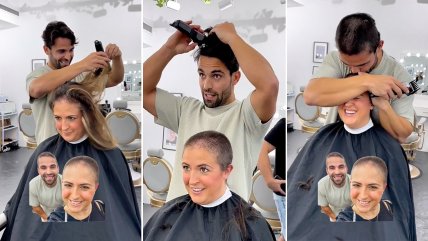   Estilista sorprende a su clienta con cáncer al raparse junto a ella 