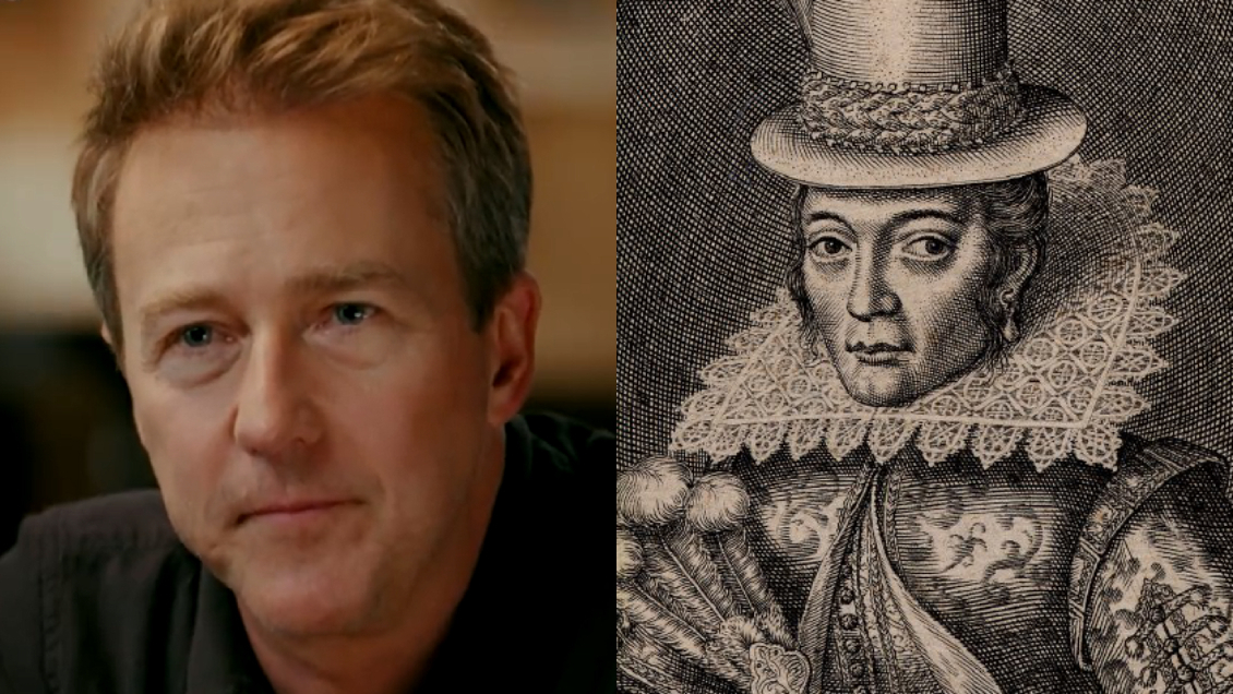 Edward Norton descubrió en un programa de TV que es descendiente de Pocahontas