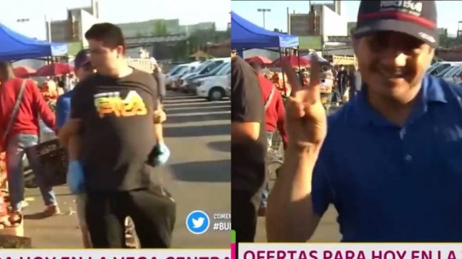 Vulgar gesto desató las risas en 