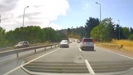  Conductor iba en sentido contrario en plena autopista del Itata  